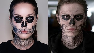 TATE LANGDON SKULL MAKEUP TUTORIAL | HALLOWEEN 2020