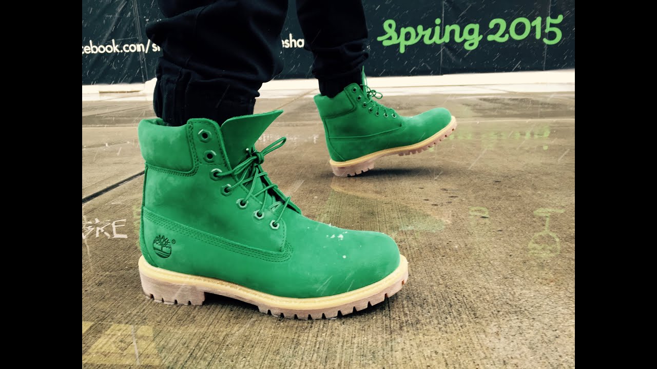 emerald green timberland boots