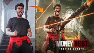 Photoshop Tutorial / Money Heist S5 Poster Design / Photo Manipulation Tutorial / Photo Editing