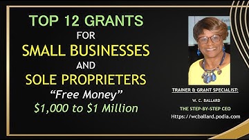 TOP 12 BUSINESS GRANTS 2025 FOR SMALL BUSINESSES AND SOLE PROPRIETORS from $1,000 to $1 Million