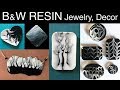 Black and White Resin Tutorial - Jewelry, Decor, and some ASMR!