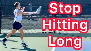 How To Stop Hitting Forehands Long (Subscriber Tennis Question)