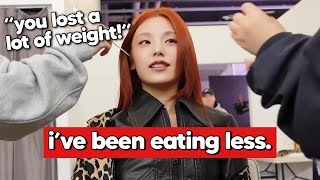 yeji admits losing weight for photoshoots