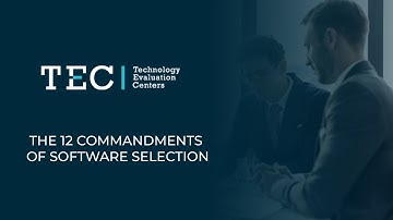 The 12 Commandments of Software Selection