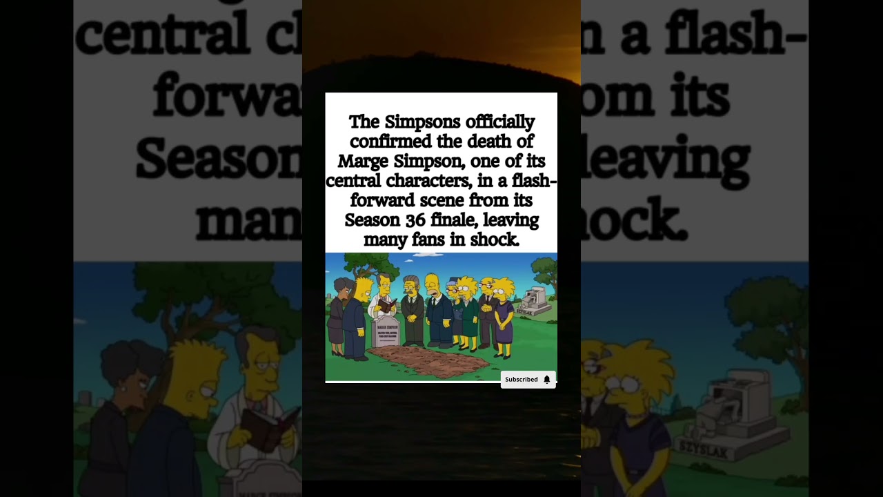 Obejrzyj Marge Simpson’s Death Confirmed in Shocking Simpsons Finale 😱💔 #shorts #news #simpsons #margesimpson w YouTube Obejrzyj Marge Simpson’s Death Confirmed in Shocking Simpsons Finale 😱💔 #shorts #news #simpsons #margesimpson w YouTube