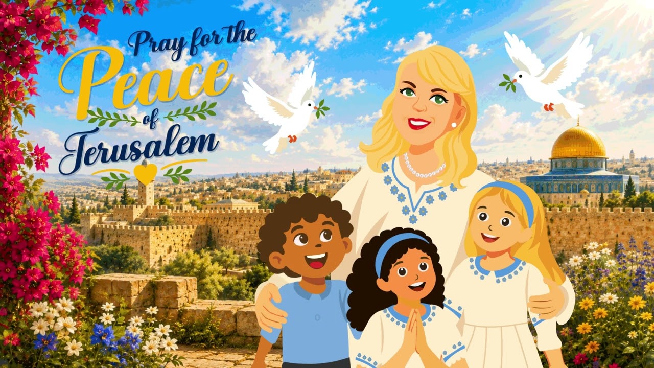 Preview of "Pray for the Peace of Jerusalem-with Larissa #singalongsongs #jewishkids #israel #jerusalem"