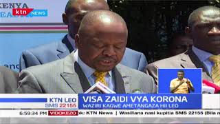 Waziri Kagwe atangaza visa zaidi vya Corona nchini hii leo, jumla ya watu 7 wathibitishwa Waziri Kagwe atangaza visa zaidi vya Corona nchini hii leo, jumla ya watu 7 wathibitishwa