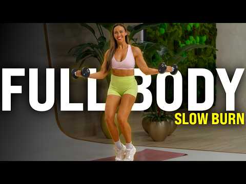 Full Body Sculpt Workout | 30 Min Slow Burn With Dumbbells!