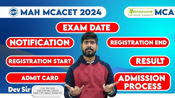 MAH MCA CET 2024 - Exam Date | Registration | Notification | Result | Admit Card | Admission Process
