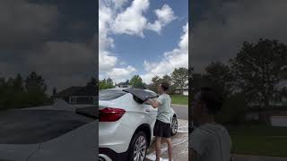 Exterior Detail on a white BMW X6