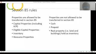 Section 85 Rollovers