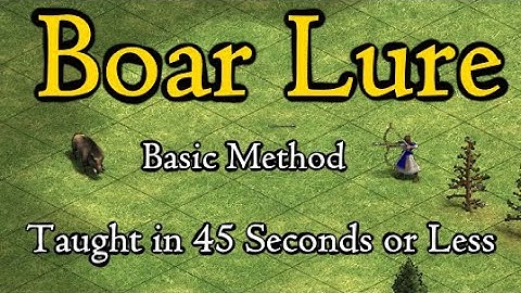 How to lure a boar in AoE2 shown in 45 seconds or less (basic method)