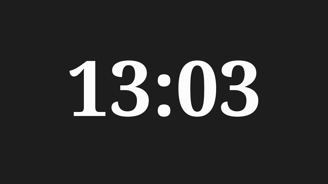 13 Minutes 3 Seconds Timer - YouTube