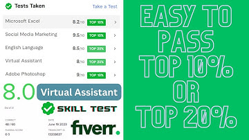 Fiverr Skill Test | Top 20% Virtual Assistant | Score 8 out of 10 | #tech_education_bd