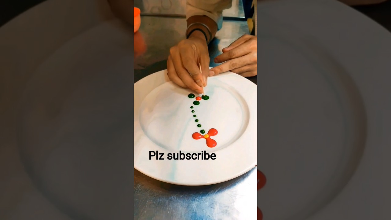 food plating and garnishing.