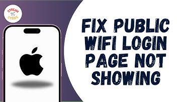 HOW TO FIX PUBLIC WIFI LOGIN PAGE NOT SHOWING
