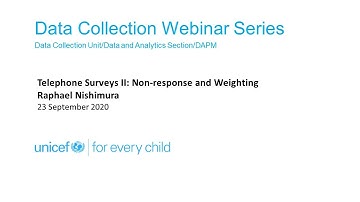 23 Sep 2020 Telephone Surveys II: Non-response and Weighting - Raphael Nishimura