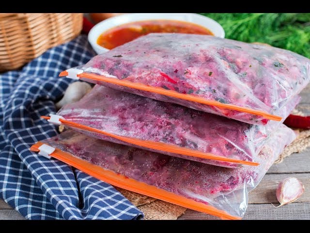 Как заморозить заправки для борща, щей и рассольника