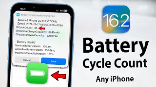 iOS 16.2 - How to Check Battery Cycle Count on any iPhone🔥🔥