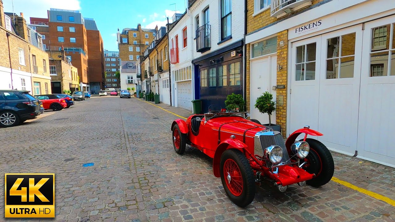 London Walk 🌤 - 4K (Cromwell Road, Queens Gate Place Mews, Queens Gate Gardens)