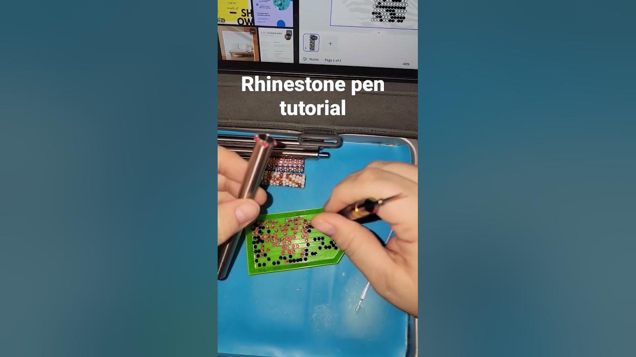 RAINBOW RHINESTONE PEN TUTORIAL FOR BEGINNERS 🌈 // How to Make DIY Striped  Papermate Bling Pens 