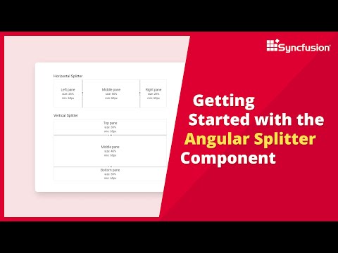 Getting Started with the Angular Splitter Component