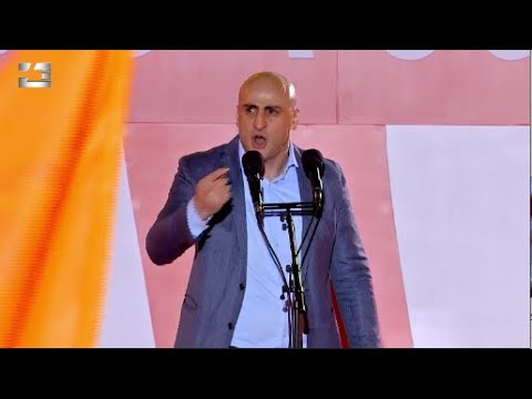 გპირდებით, ბრძოლა იქნება ბოლომდე, გამარჯვებამდე! ეს ქვეყანა ყველას ეკუთვნის!  - ნიკა მელიას აქციაზე