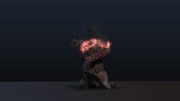 Houdini Particle FX - Zombie Burning Disintegration and RBD