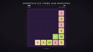 Undertale His Theme 2048 Marathon — Audio Visualizer