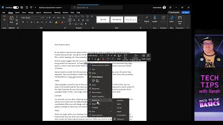 Tech Tips with Sarah Episode 18:  How to use the Thesaurus in Word