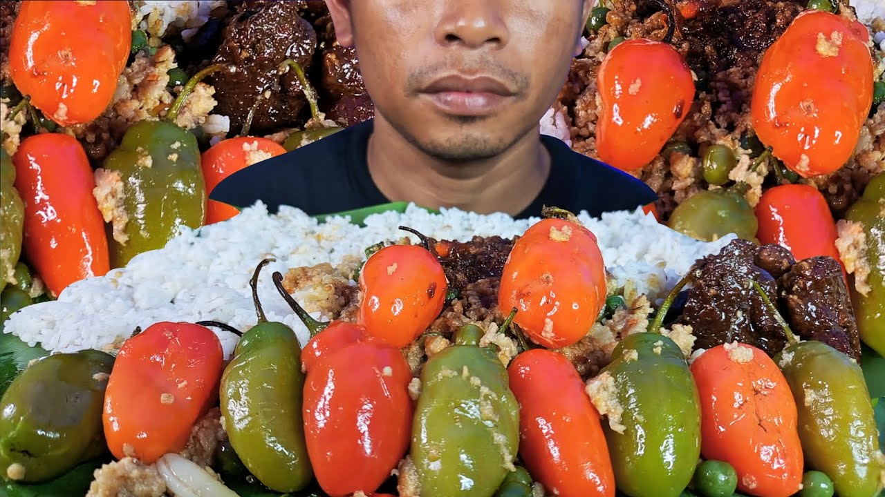 ASMR Semur Daging Sapi Pedas Cabe Gendot | Beef Stew Spicy Eating Sounds