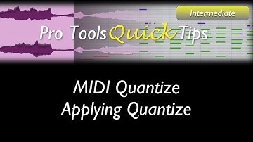 Pro Tools: MIDI Quantize Applying Quantize