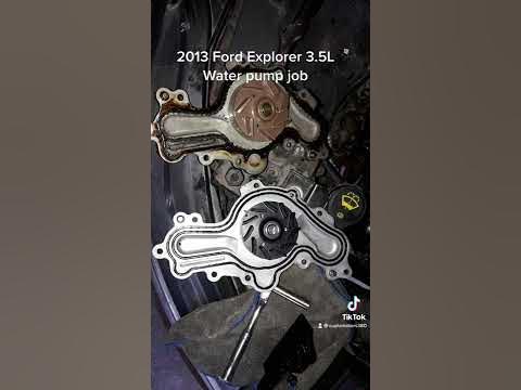 2013 Ford Explorer 3.5L Water pump replaced - YouTube