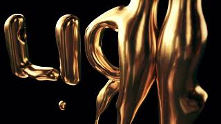 Liquid Gold Logo Animation Render with X-particles and Redshift