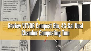 Review VEVOR Compost Bin, 43-Gal Dual Chamber Composting Tumbler, Large Tumbling Rotating Composter