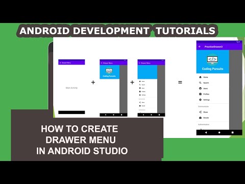 How to Create Drawer Menu in Android Studio - 48 - Android Development Tutorial for Beginners