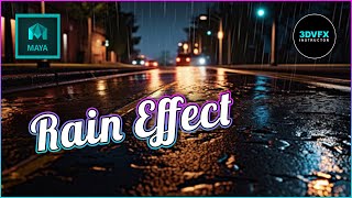 🌧️ Creating Realistic Rain in Maya Tutorial 🌧️ #fx