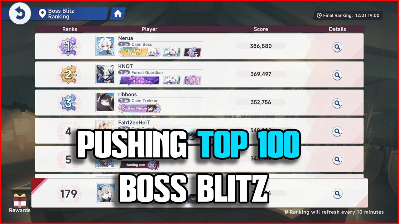 [Stella Sora] PUSHING BOSS BLITZ TOP 100 TODAY