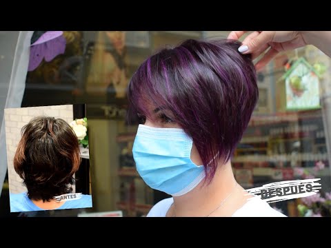 COLOR DE PELO VIOLETA MORADO CON REFLEJOS/ PASO A PASO / COMO TENIR EL PELO DE VIOLETA MORADO