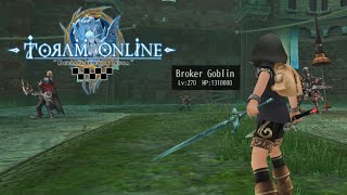 [ToramOnline] - Selflessly soloing Broker Goblin (270) from Valentines day event. (DW Gameplay)