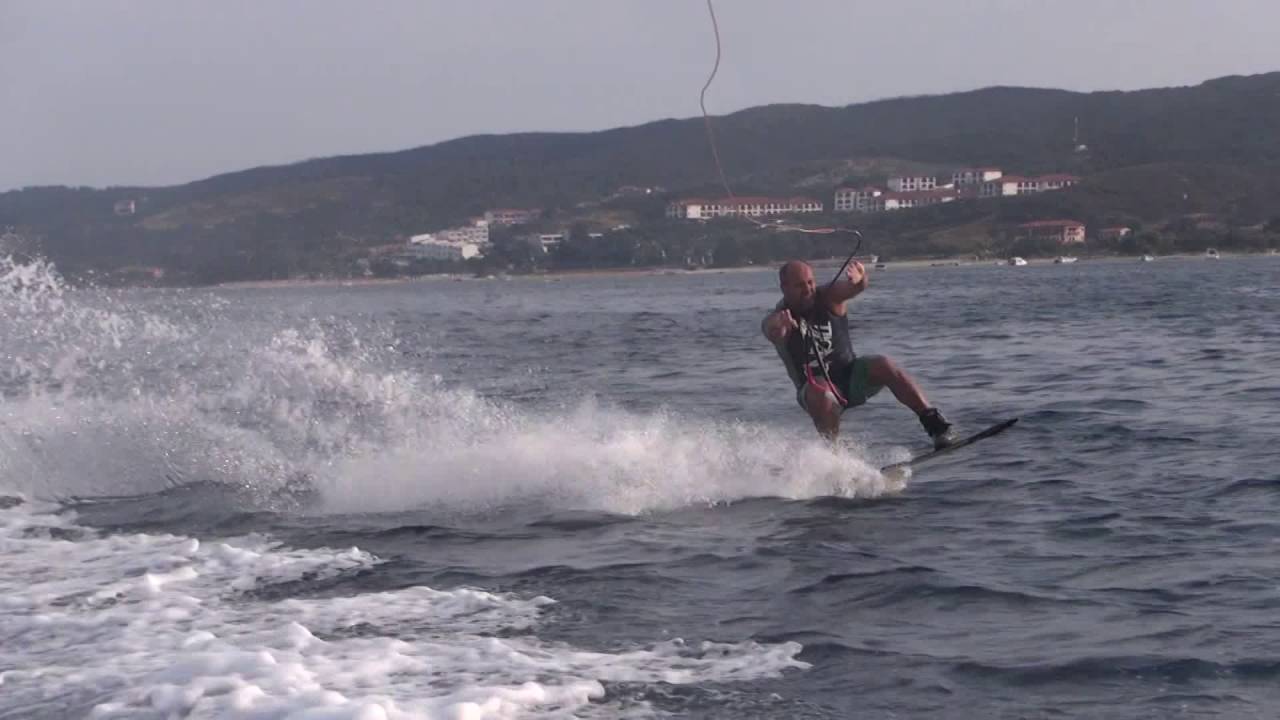 Wakeboarding Ouranopolis Bay, Greece on the SeaRay 185 Sport!