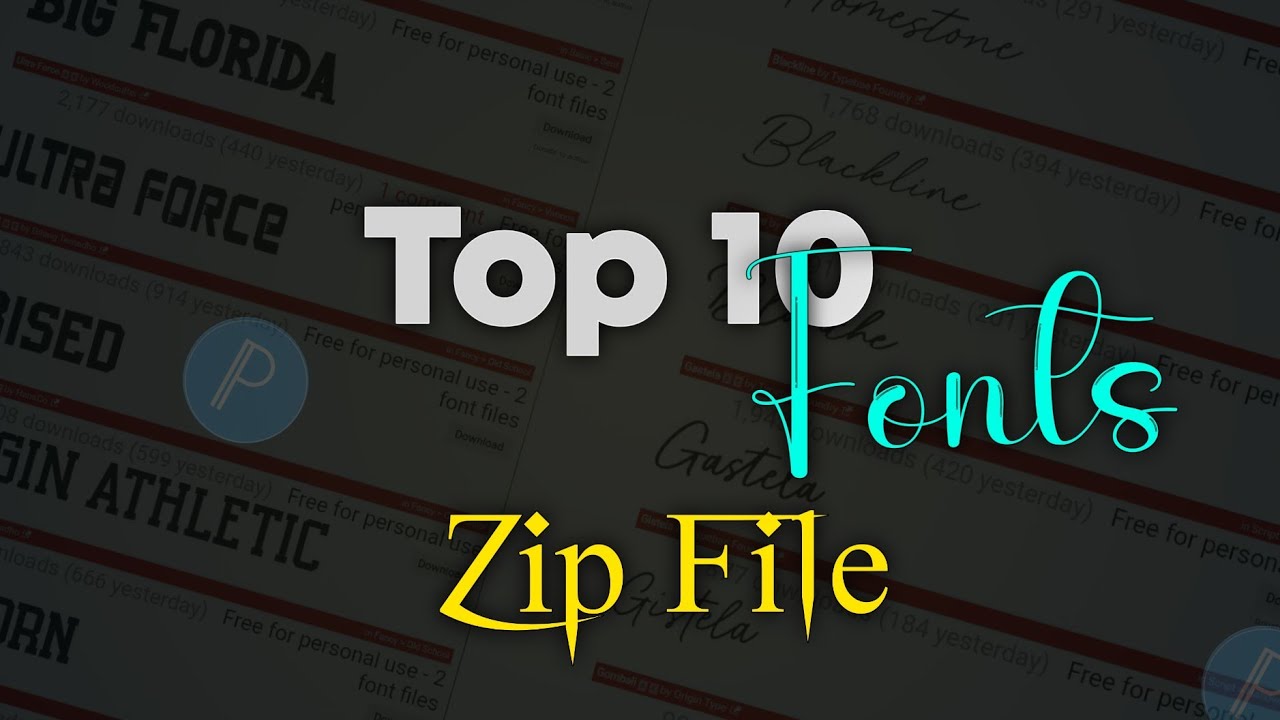 NEW Fonts Zip File 2025 | Top 10 Fonts Pack - How To Download Fonts Zip ...