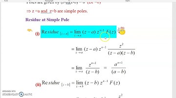 Inverse Z using Residue theorem