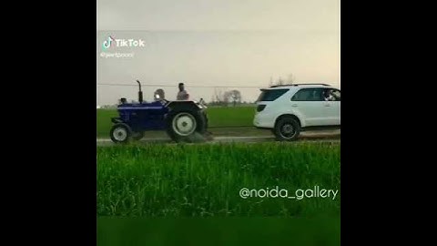 FORTUNER VS TRACTOR TUG OFF WAR #CarStatus #Shorts #Modified #fortuner #tractor