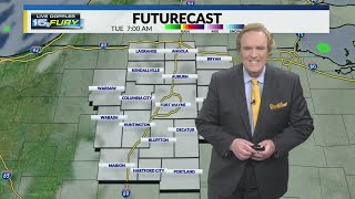 Patchy fog this morning with clouds this afternoon