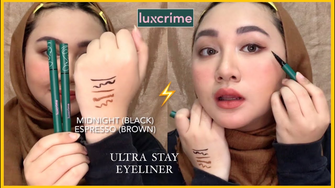 LUXCRIME Ultra Stay Eyeliner Swatch & Review DienDiana YouTube