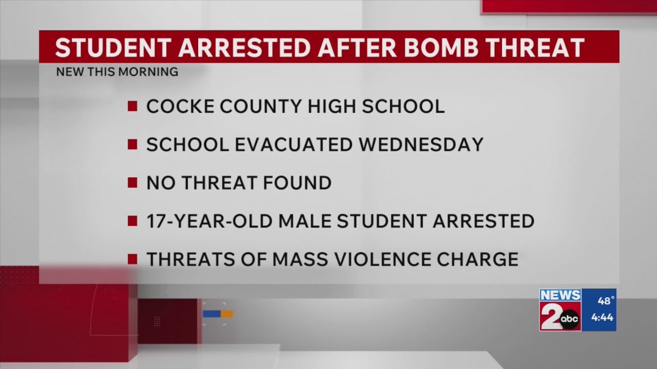 Cocke County student arrested after bomb threat - YouTube