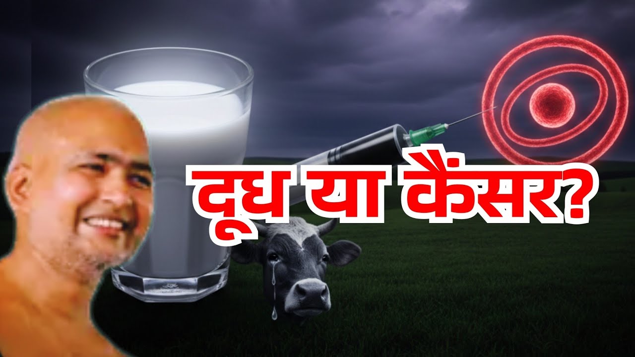 दूध या ज़हर? 🥛 कैंसर का असली सच जानकर रूह कांप जाएगी! #VinamraSagarJi