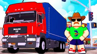 TRABALHANDO COMO CAMINHONEIRO POR 1 DIA NO ROBLOX!! 🚛