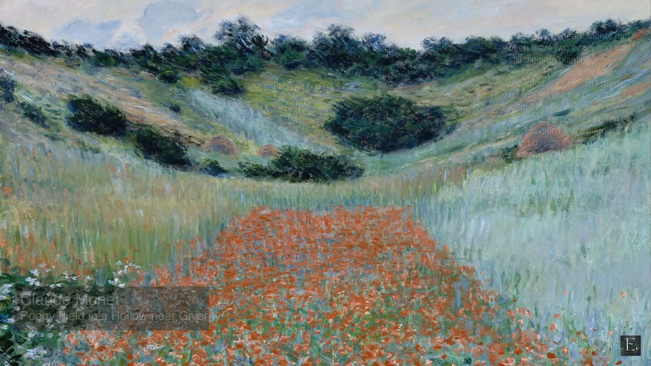 Claude Monet - Poppy Field in a Hollow near Giverny - 2 Hour Screensaver